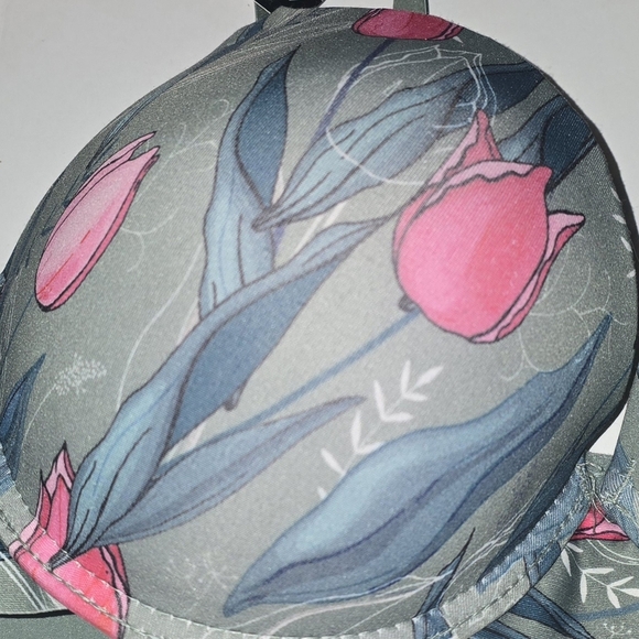 Catherine malandrino pushup bra 42C with roses design new RN# 146342 - Picture 2 of 6